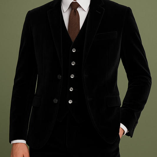 black velvet suit