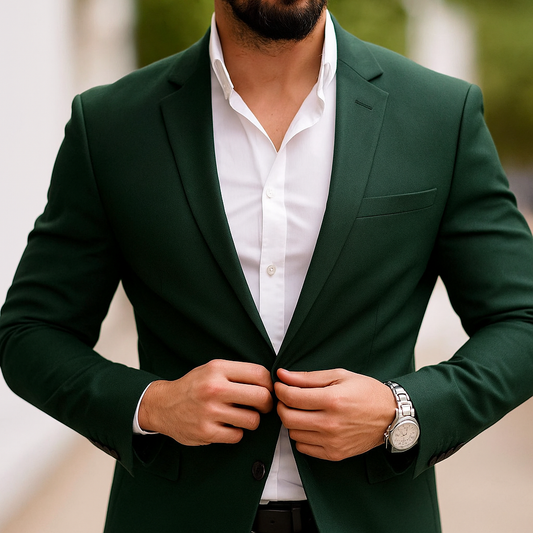 green suit