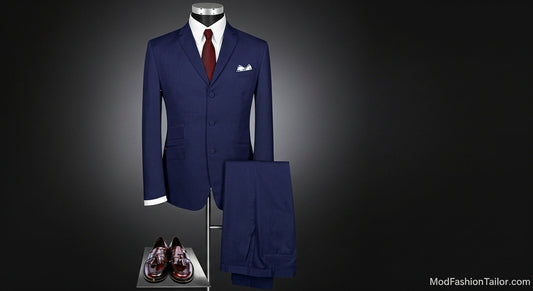 Classic 3 button mod suit with slim fit design and tapered trousers