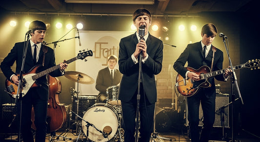 Band in Mod suits performing live.