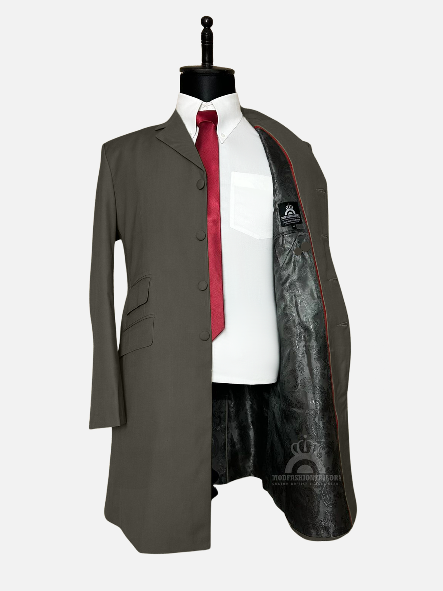 4 Button Shadwell Brown Overcoat