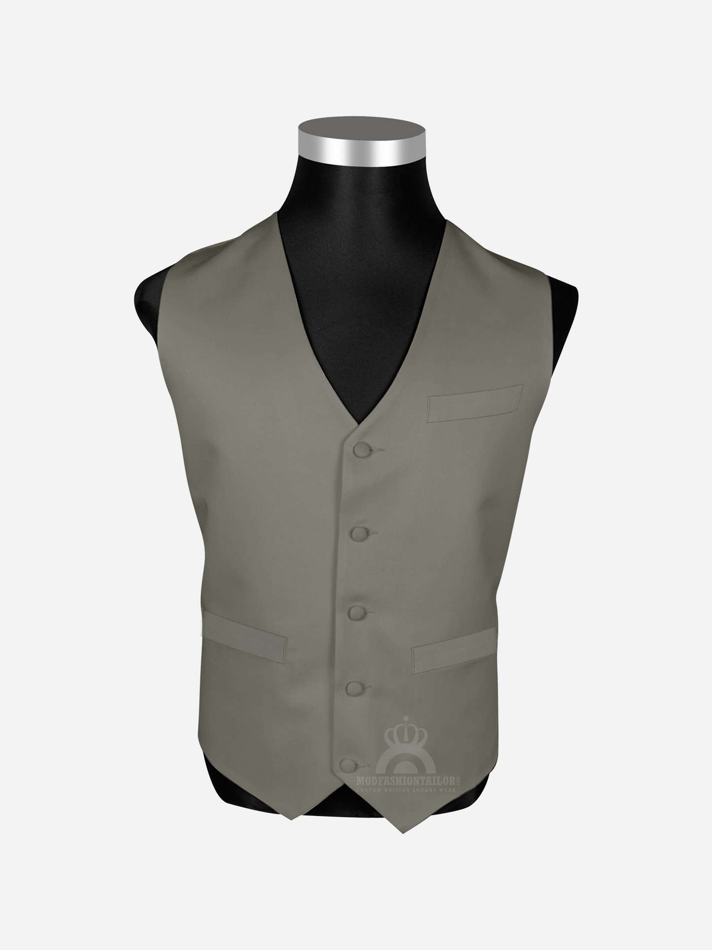 3 Piece 3 Button Pastel Brown Mod Suit with Shirt