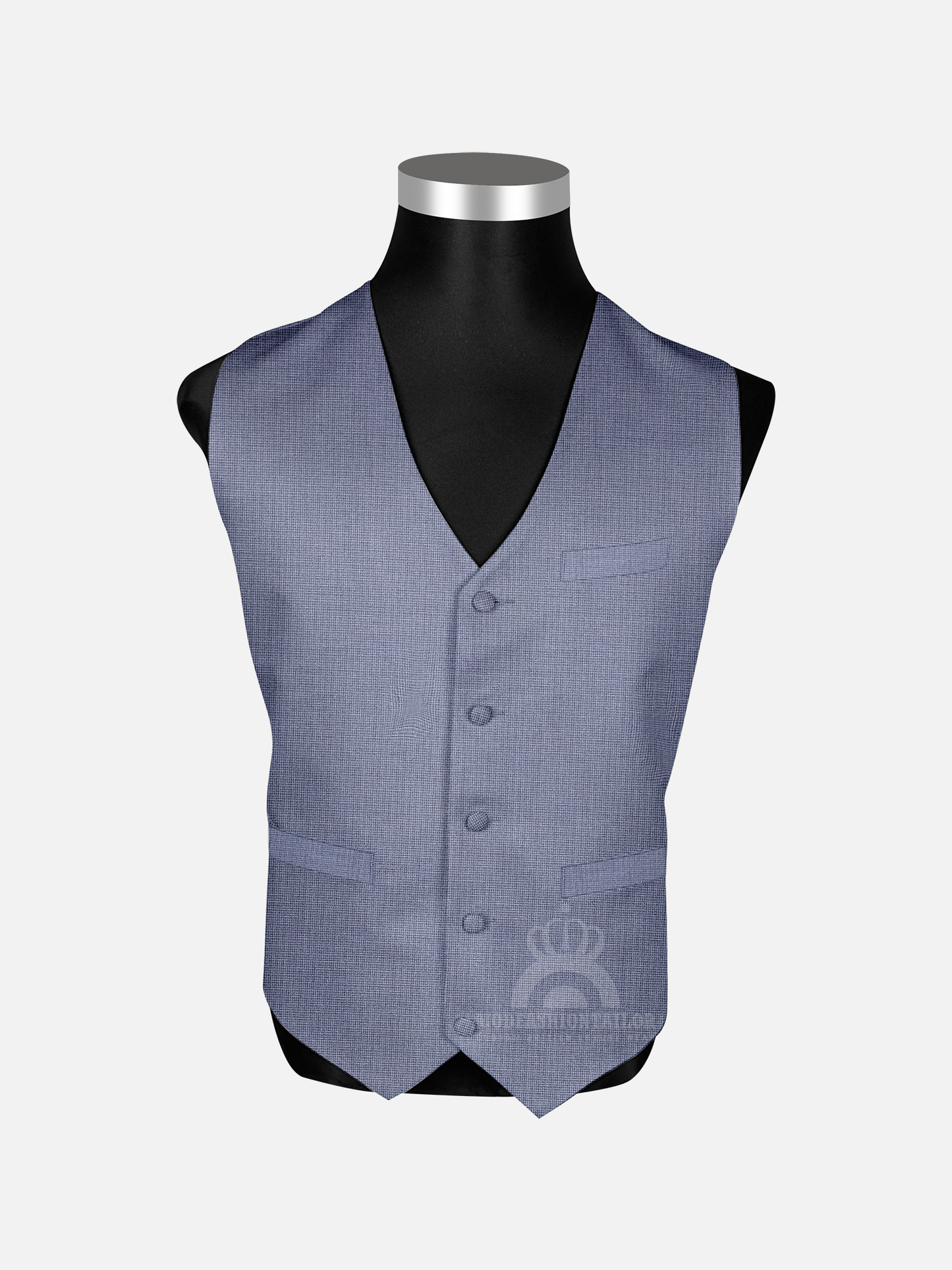 3 Piece 60s Outfits Check Blue Mod Suit with Shirt