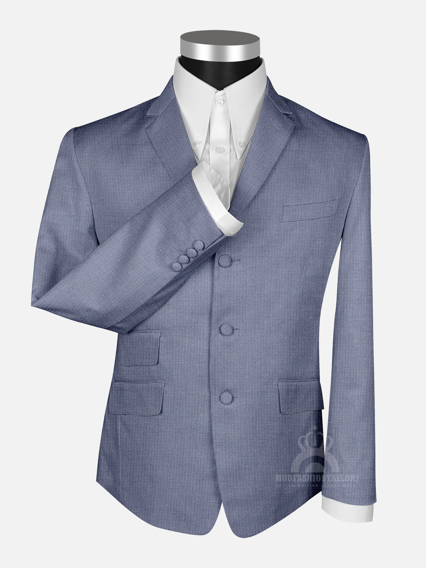 2 Piece 60s Outfits Check Blue Mod Suit
