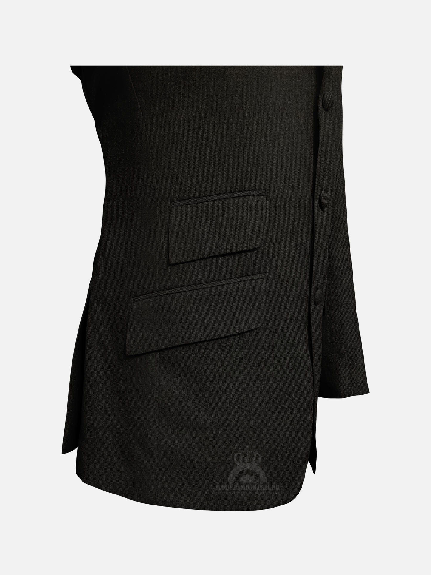 2 Piece Dark Chocolate Green Tone Mod Suit