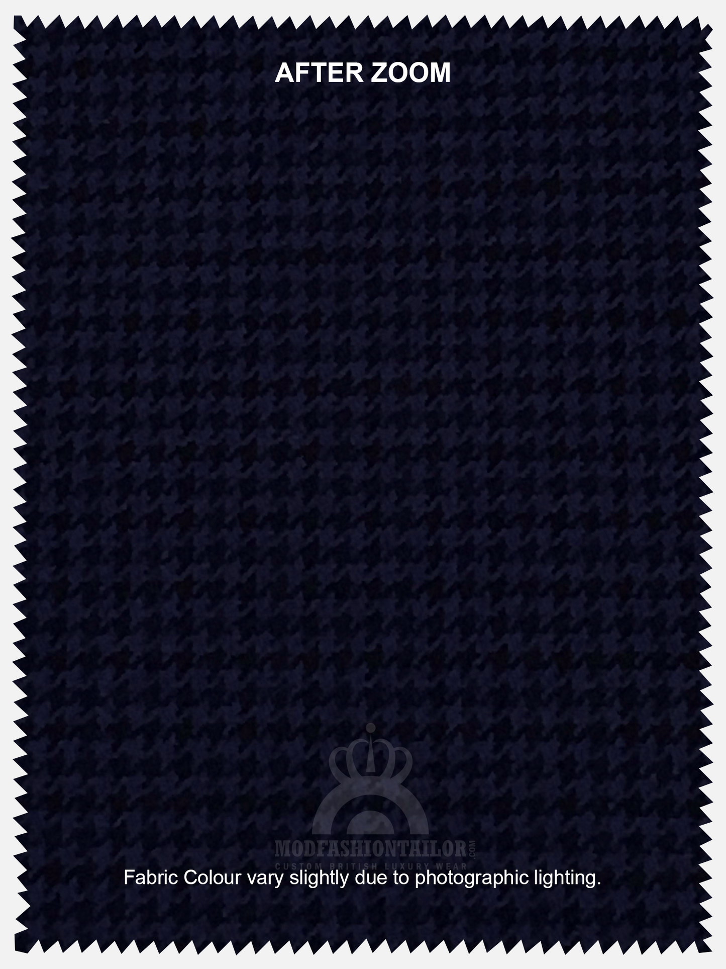 2 Piece Dark Navy Blue Houndstooth 60s Mod Suit