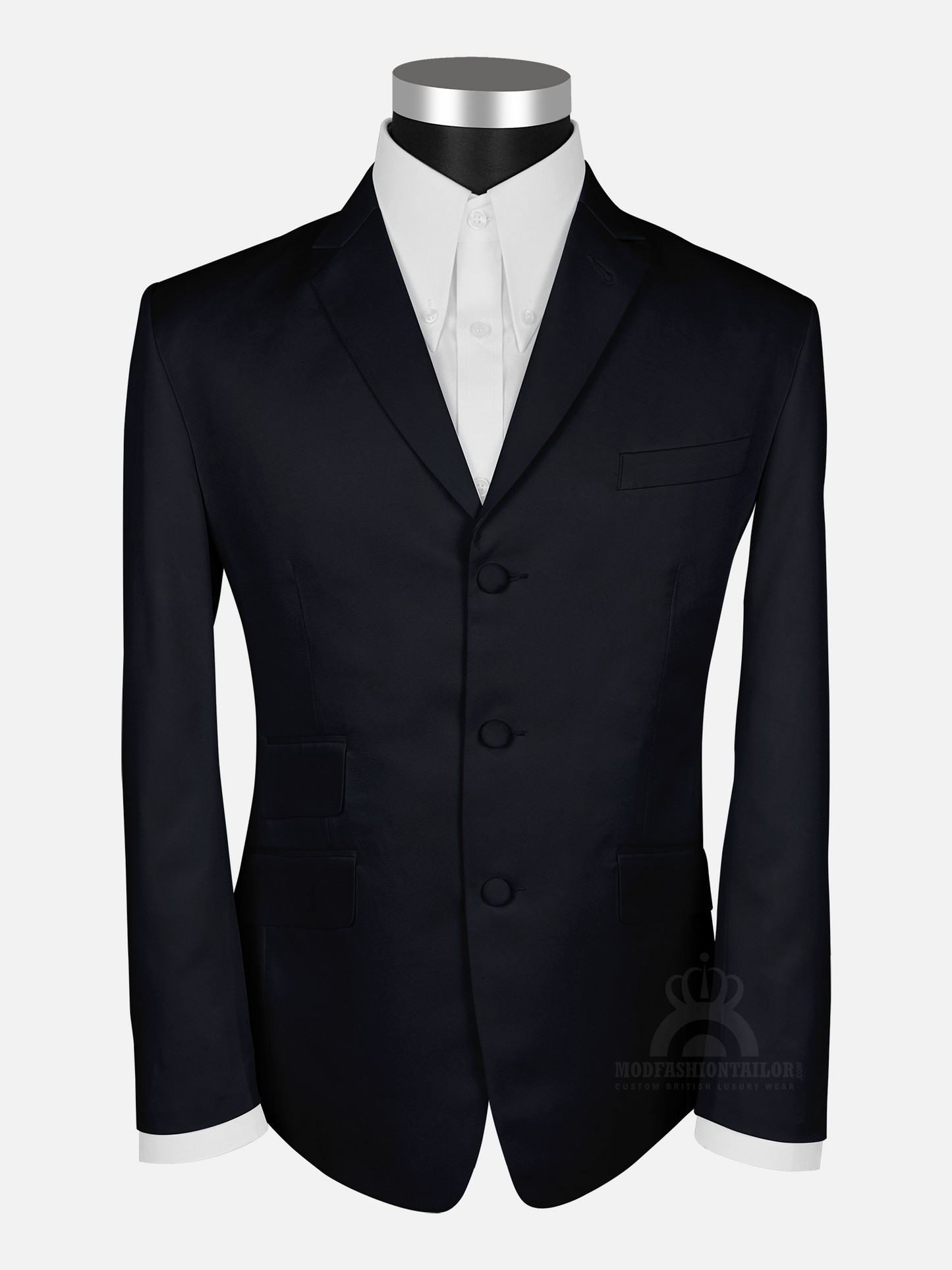 3 Piece John Lennon Black 3 Button Mod Suit