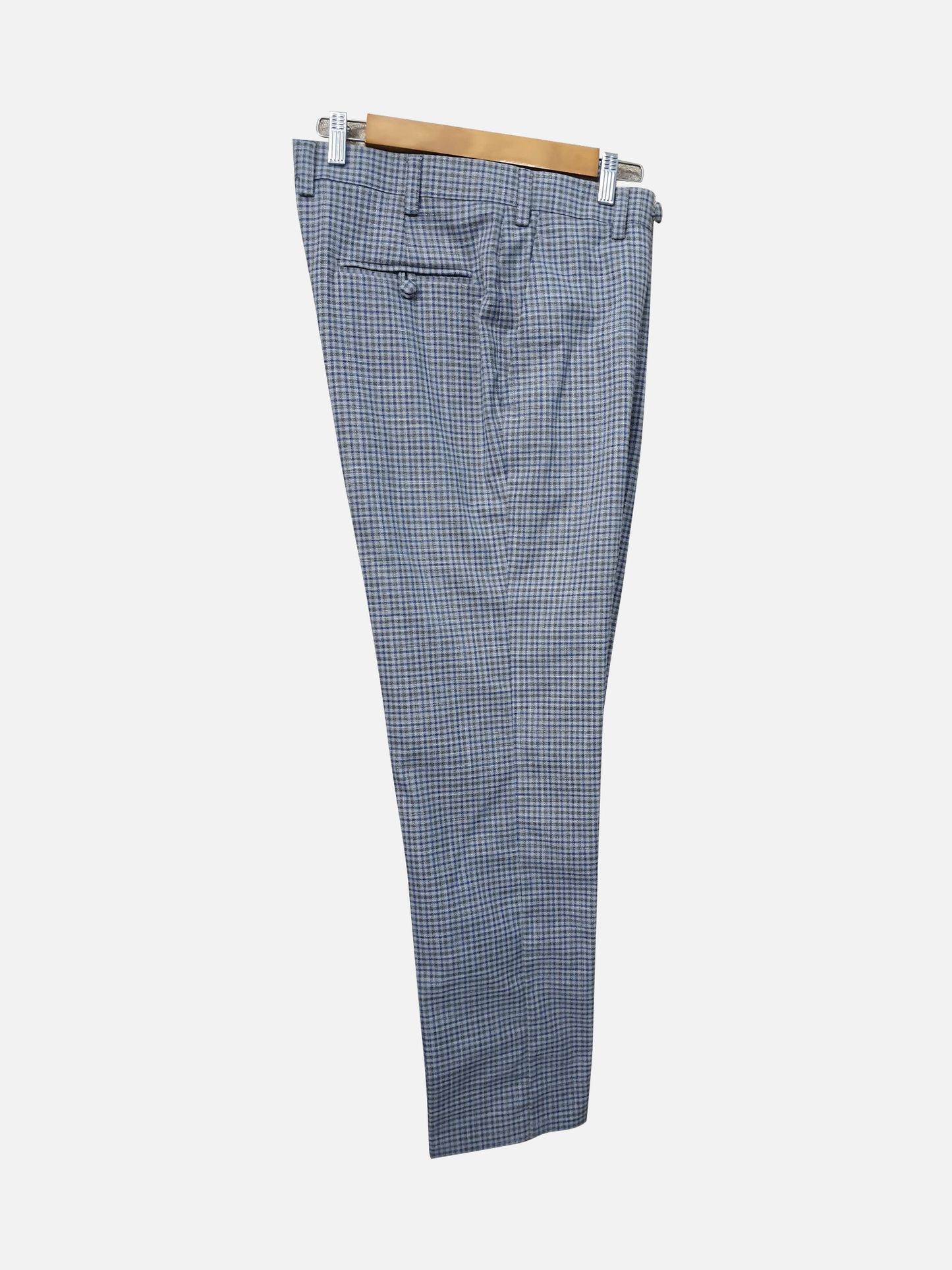 Little Blue and gray Check Suit Jacket size 40R Trouser size 34 Inside leg 30
