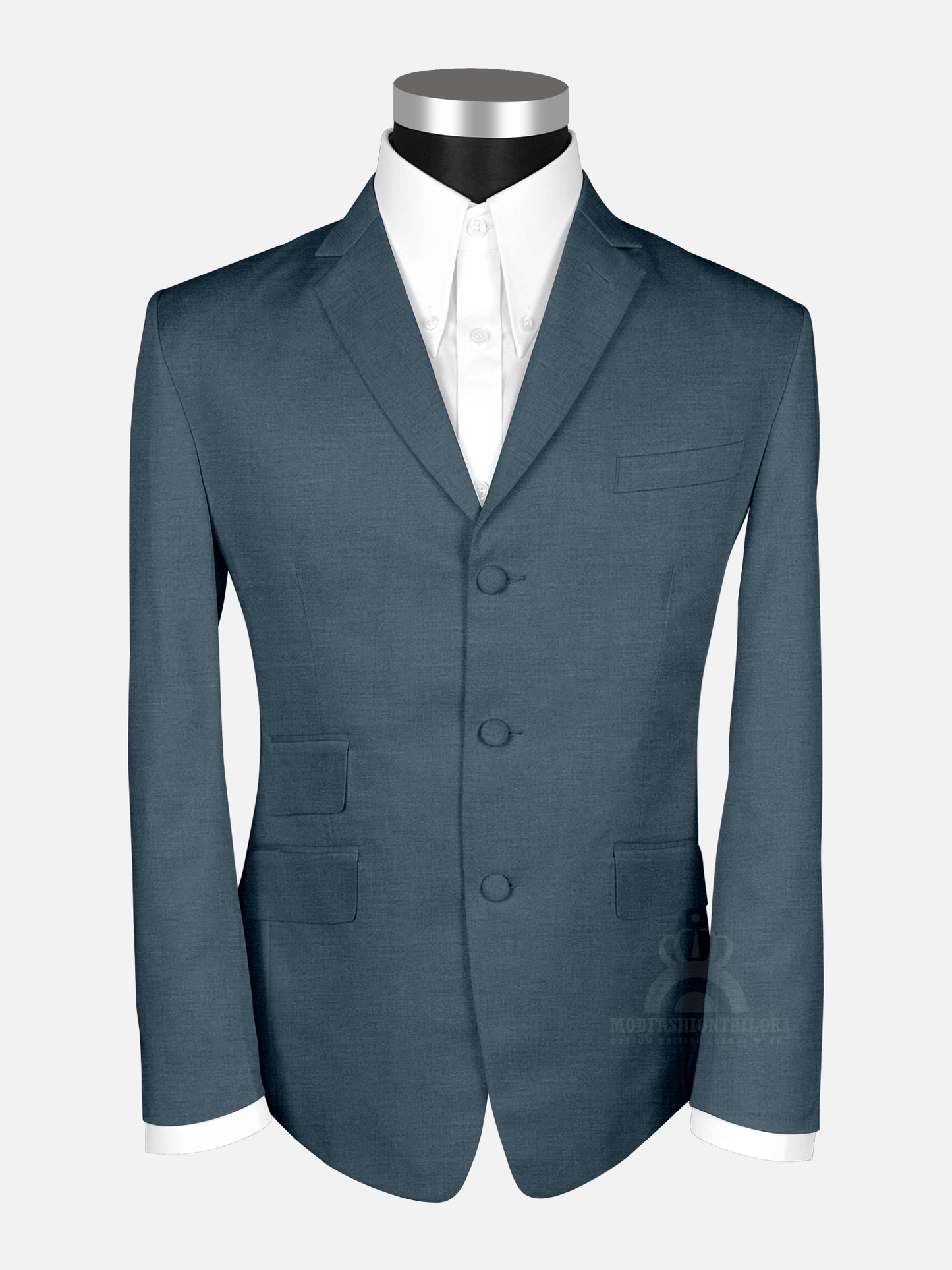 3 Piece Paul Weller Bayou Blue Mod Suit with Shirt