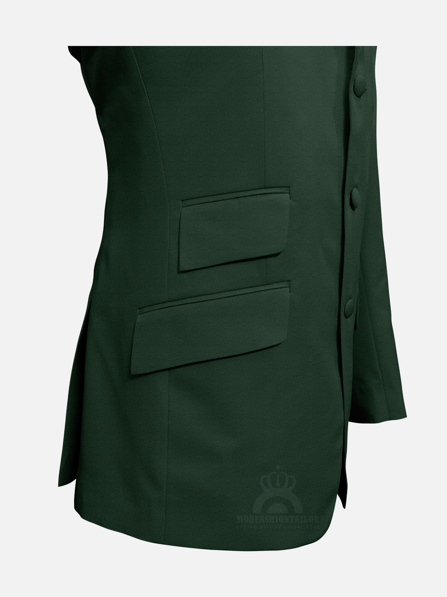 2 Piece Dark Green Mod Suit