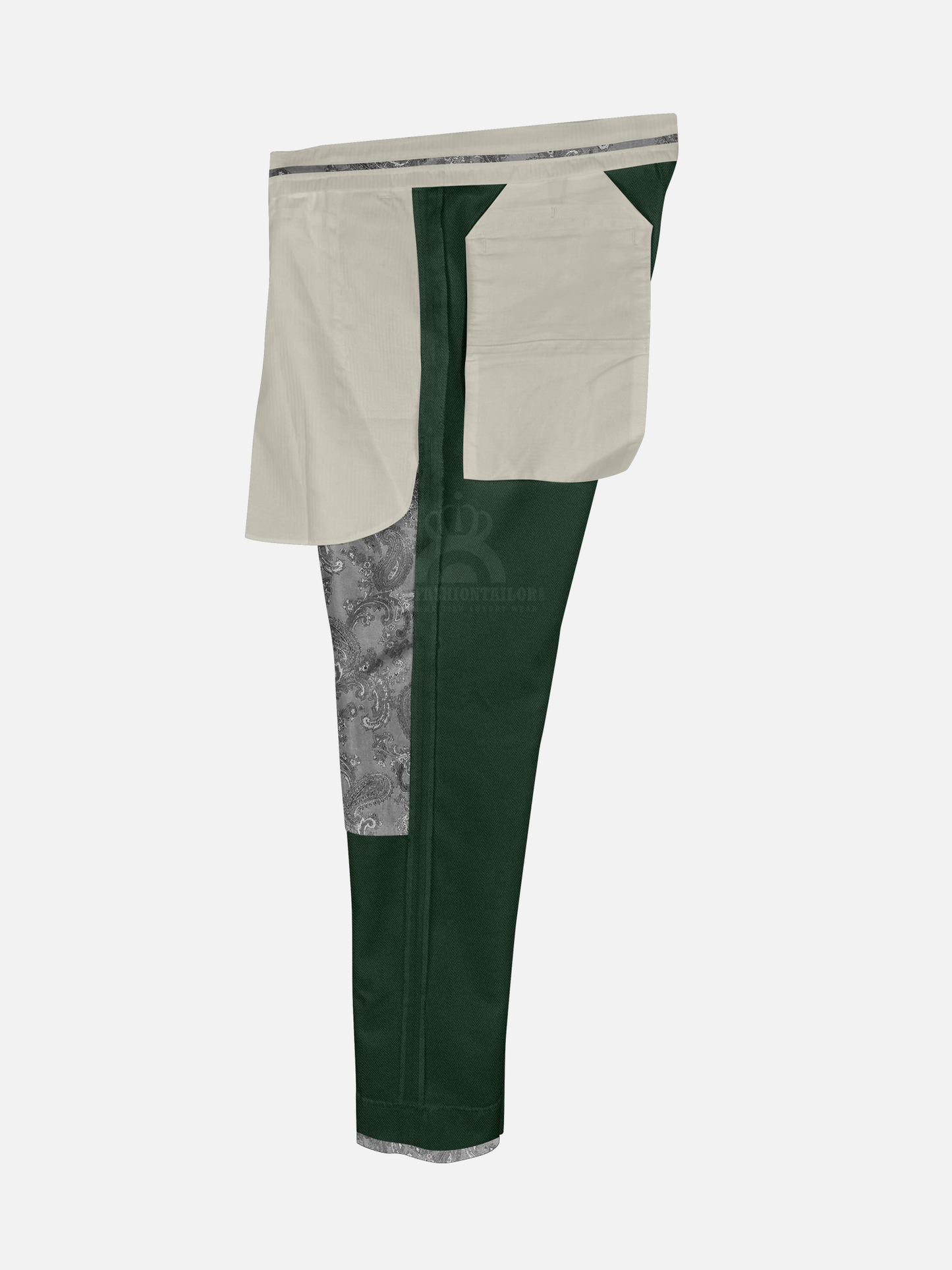 2 Piece Dark Green Mod Suit