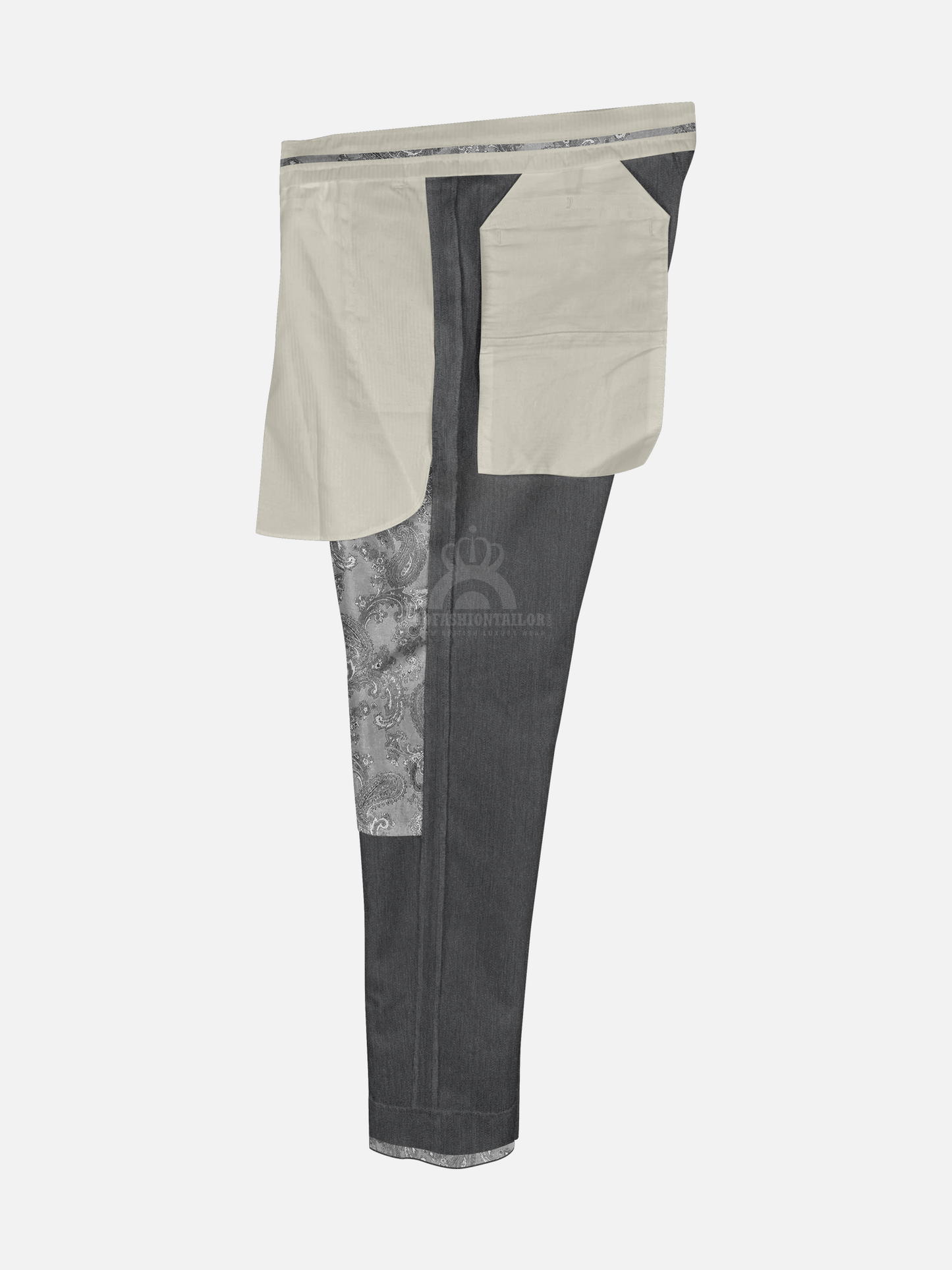 2 Piece Silver Gray Mod Trouser