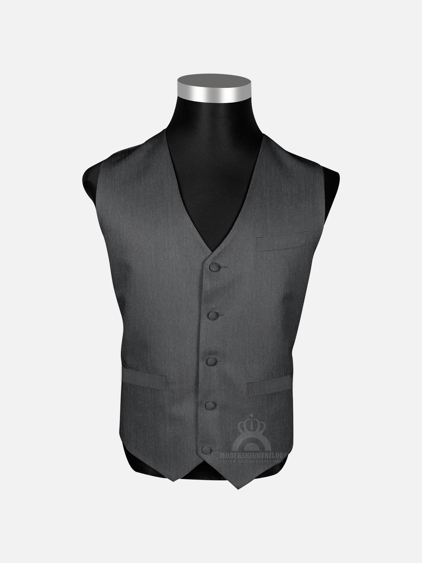 3 Piece Silver Gray 3 Button Mod Suit with Shirt