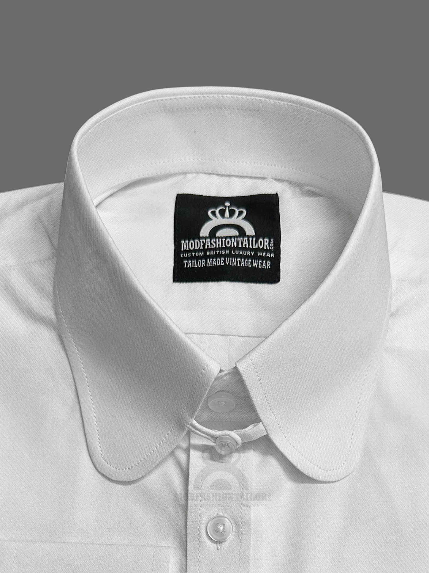 Penny Collar Long Sleeve White Shirt