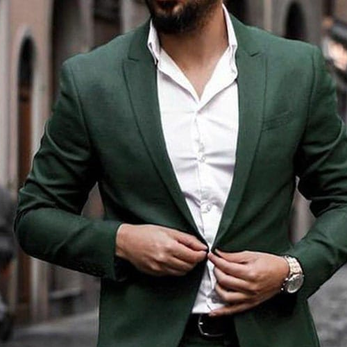 green suit