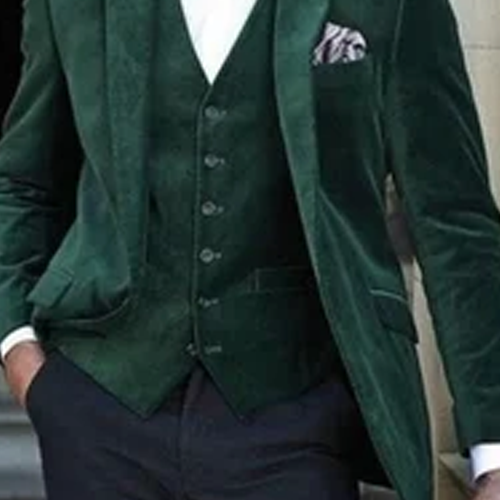 green velvet suit