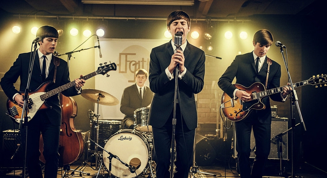 Band in Mod suits performing live.