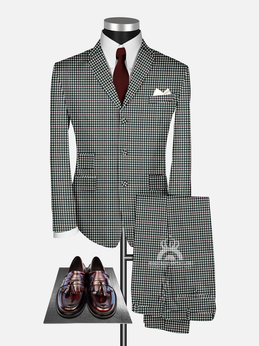 2 Piece Classic Paul McCartney Fawn Gunclub Check Mod Suit