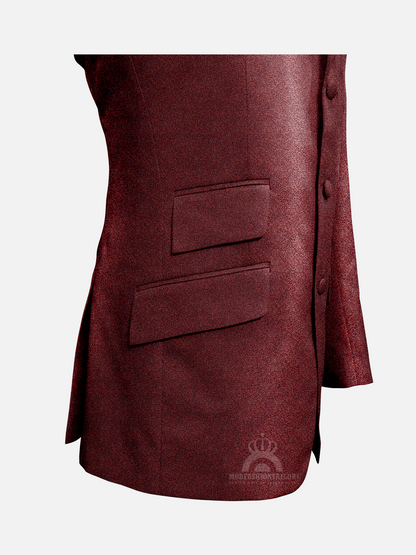 2 Tone Tonic Maroon 60s Mod Suit