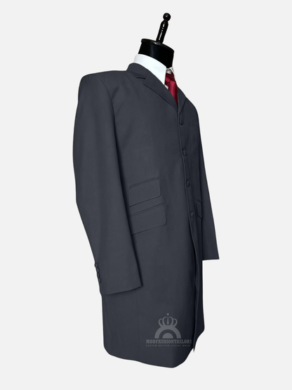 4 Button Dark Gray Overcoat