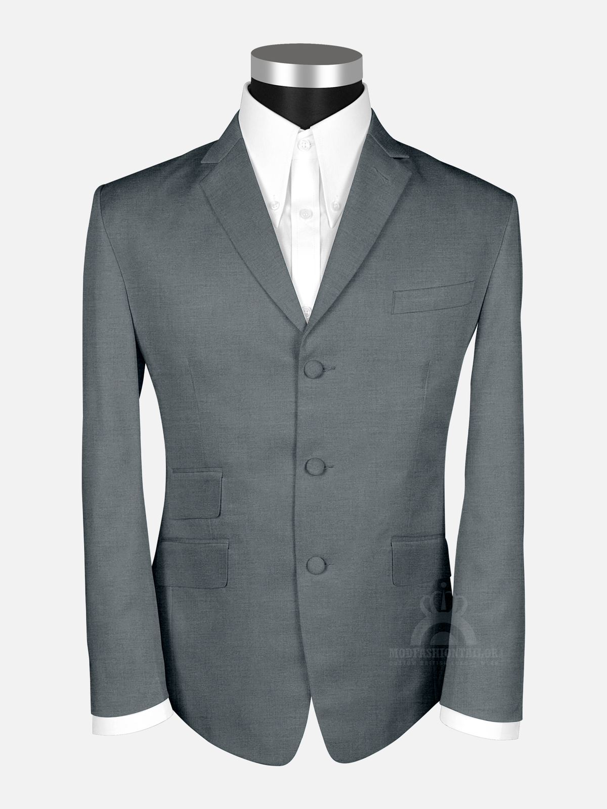 3 Button Light Gray Mod Jacket – Modfashiontailor