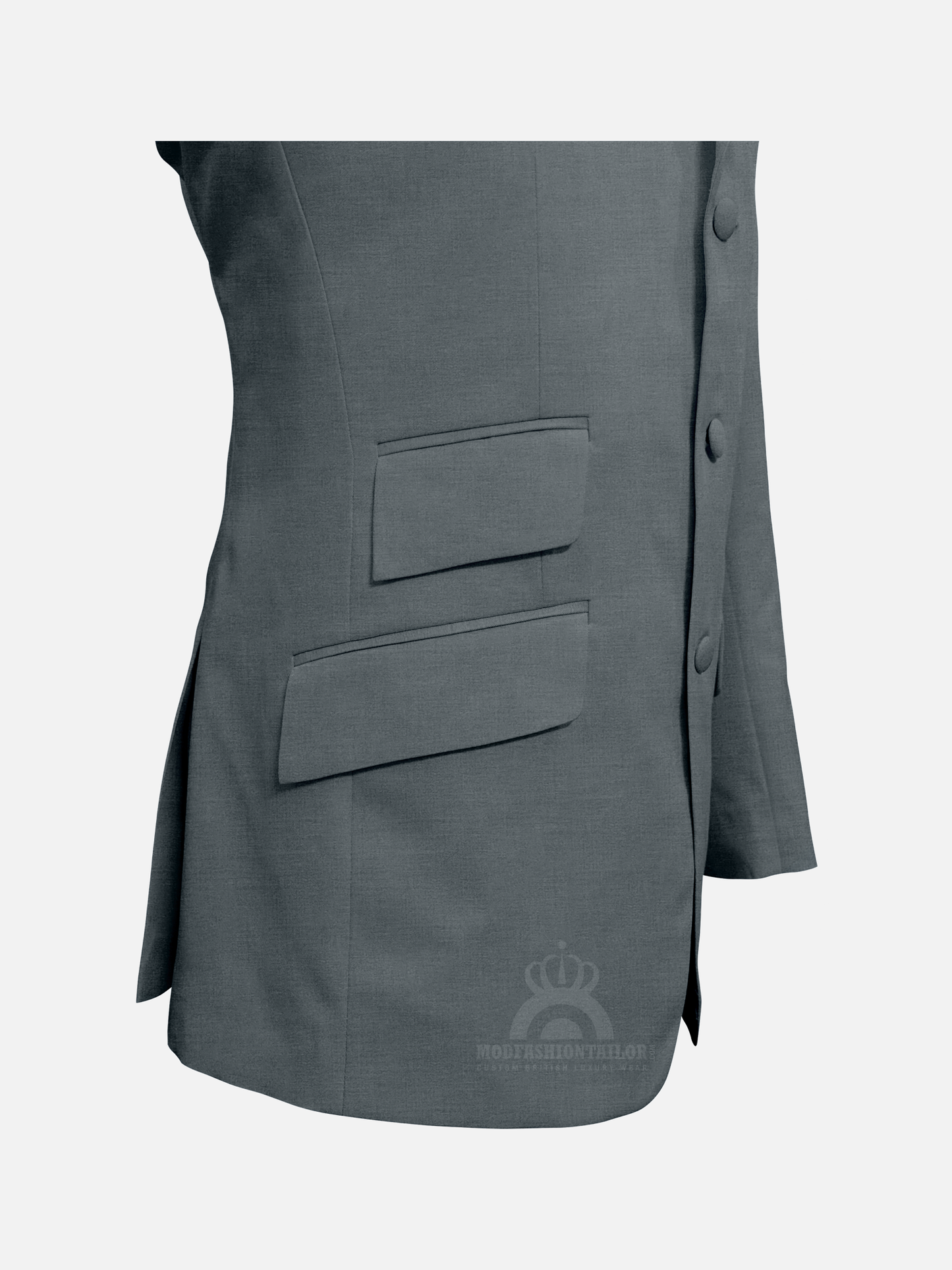 2 Piece 3 Button Light Gray Mod Suit