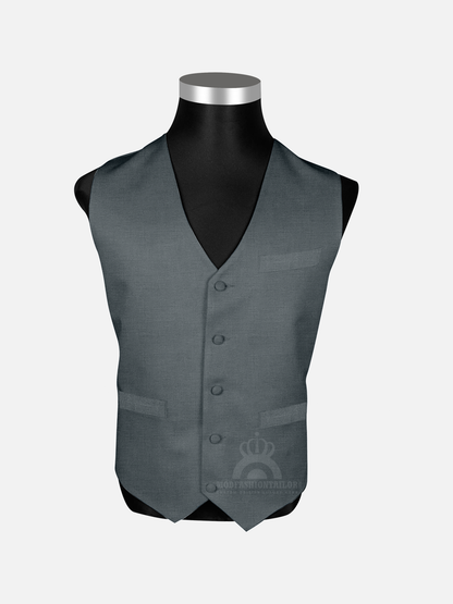 3 Piece 3 Button Light Gray Mod Suit