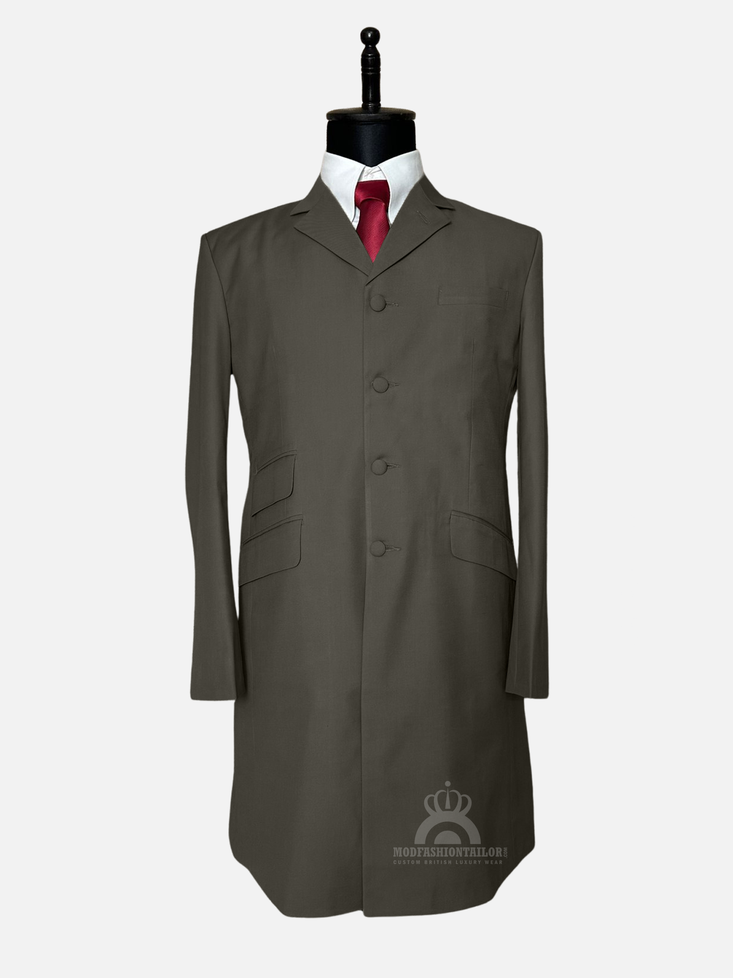 4 Button Shadwell Brown Overcoat