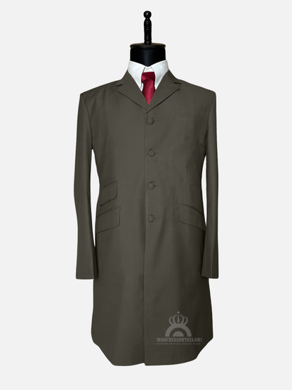 4 Button Shadwell Brown Overcoat