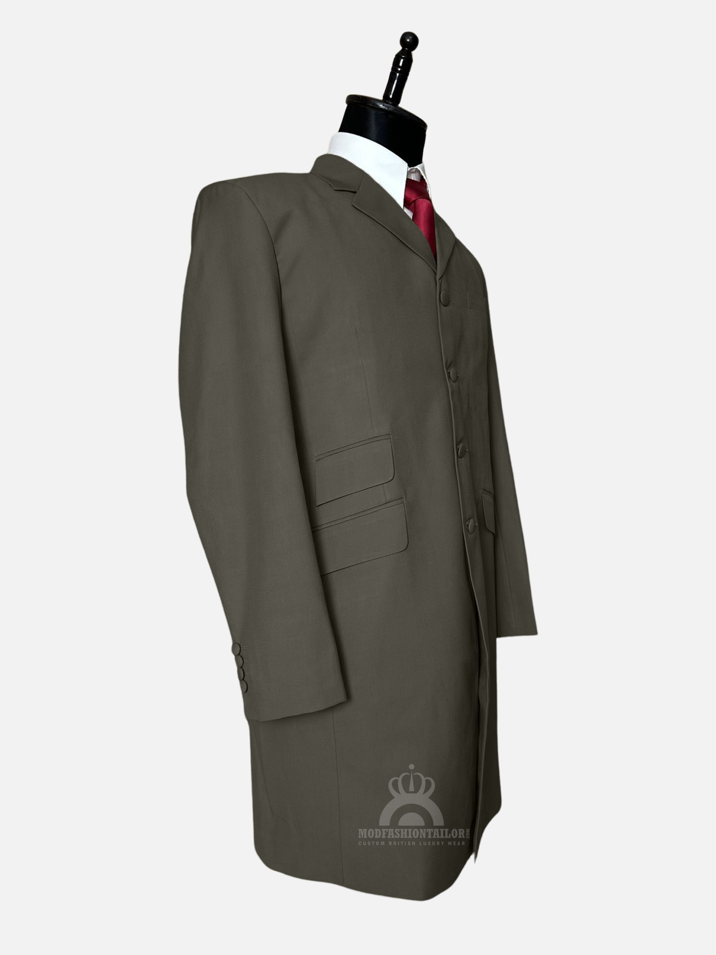 4 Button Shadwell Brown Overcoat