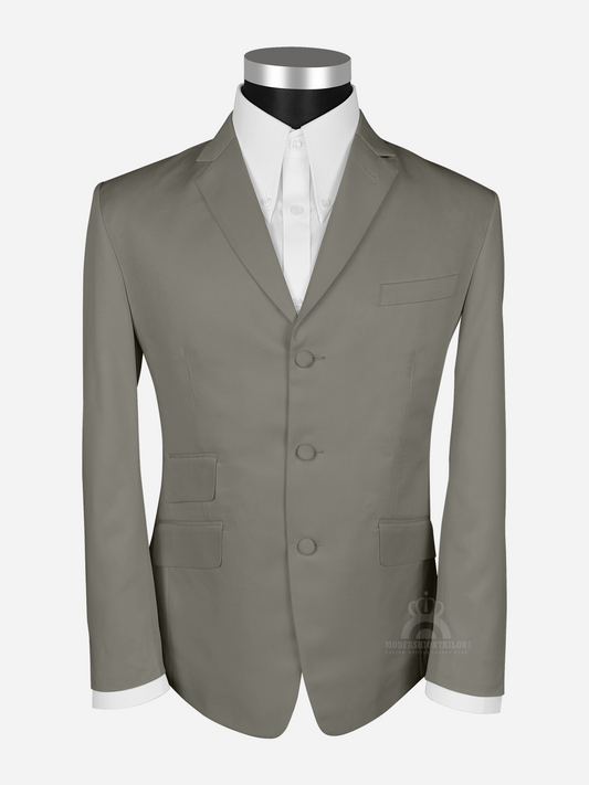 3 Button Pastel Brown Mod Jacket