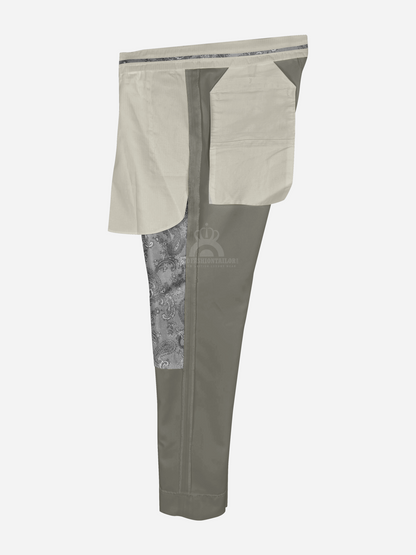3 Piece 3 Button Pastel Brown Mod Suit with Shirt