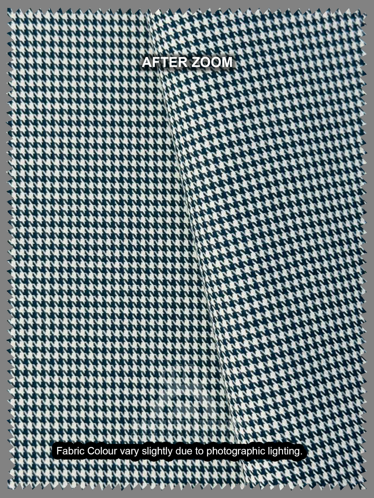 Blue Dogtooth Shirt Fabric Close Up
