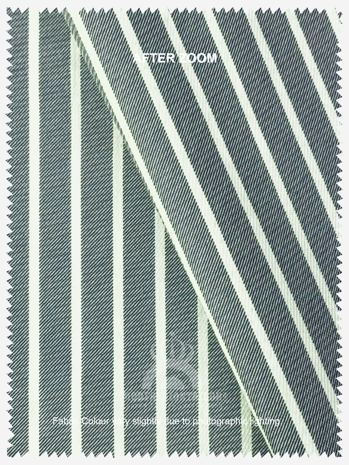Blue and White Stripe Blazer Fabric Close Up