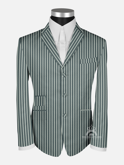 Blue and White Stripe Boating Blazer