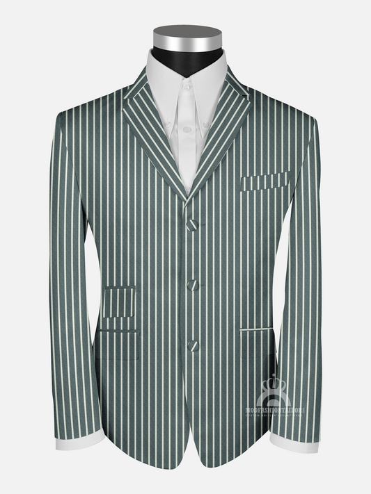 Blue and White Stripe Boating Blazer