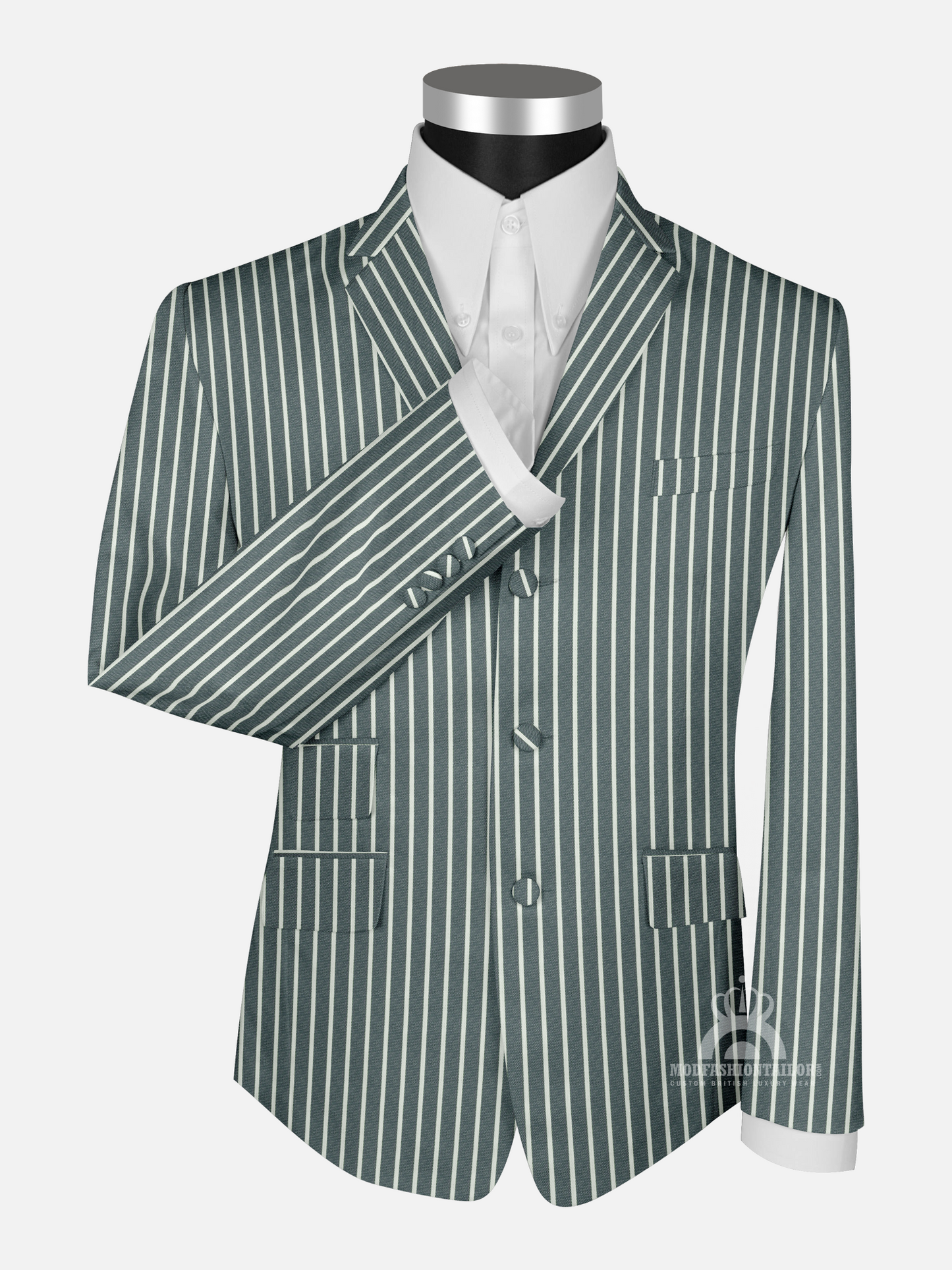 Blue and White Stripe Boating Blazer