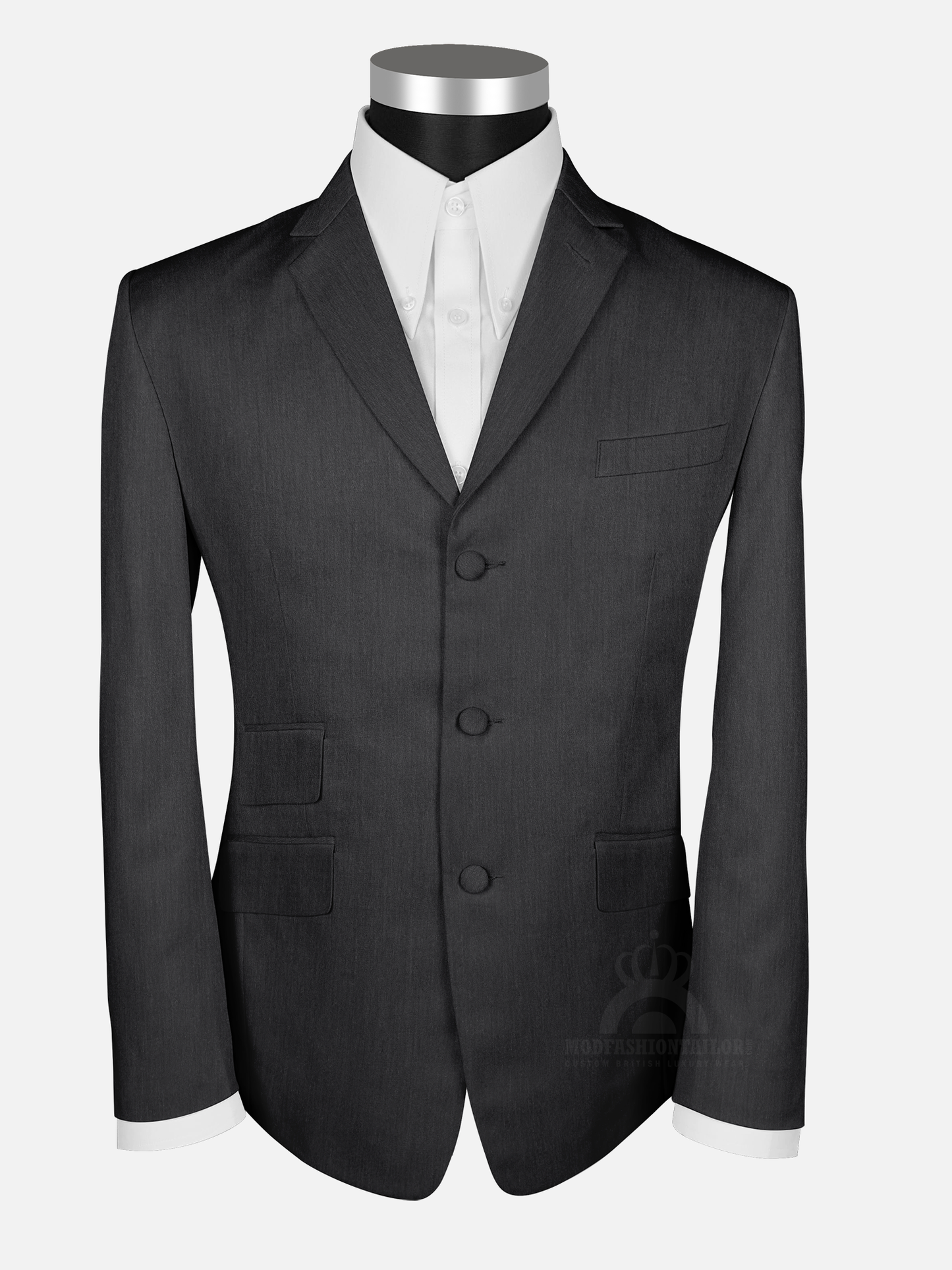 3 Piece 60s Charcoal Grey Mod Suit