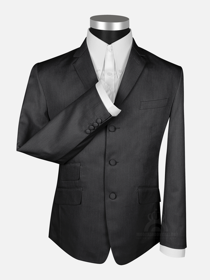 3 Piece 60s Charcoal Grey Mod Suit