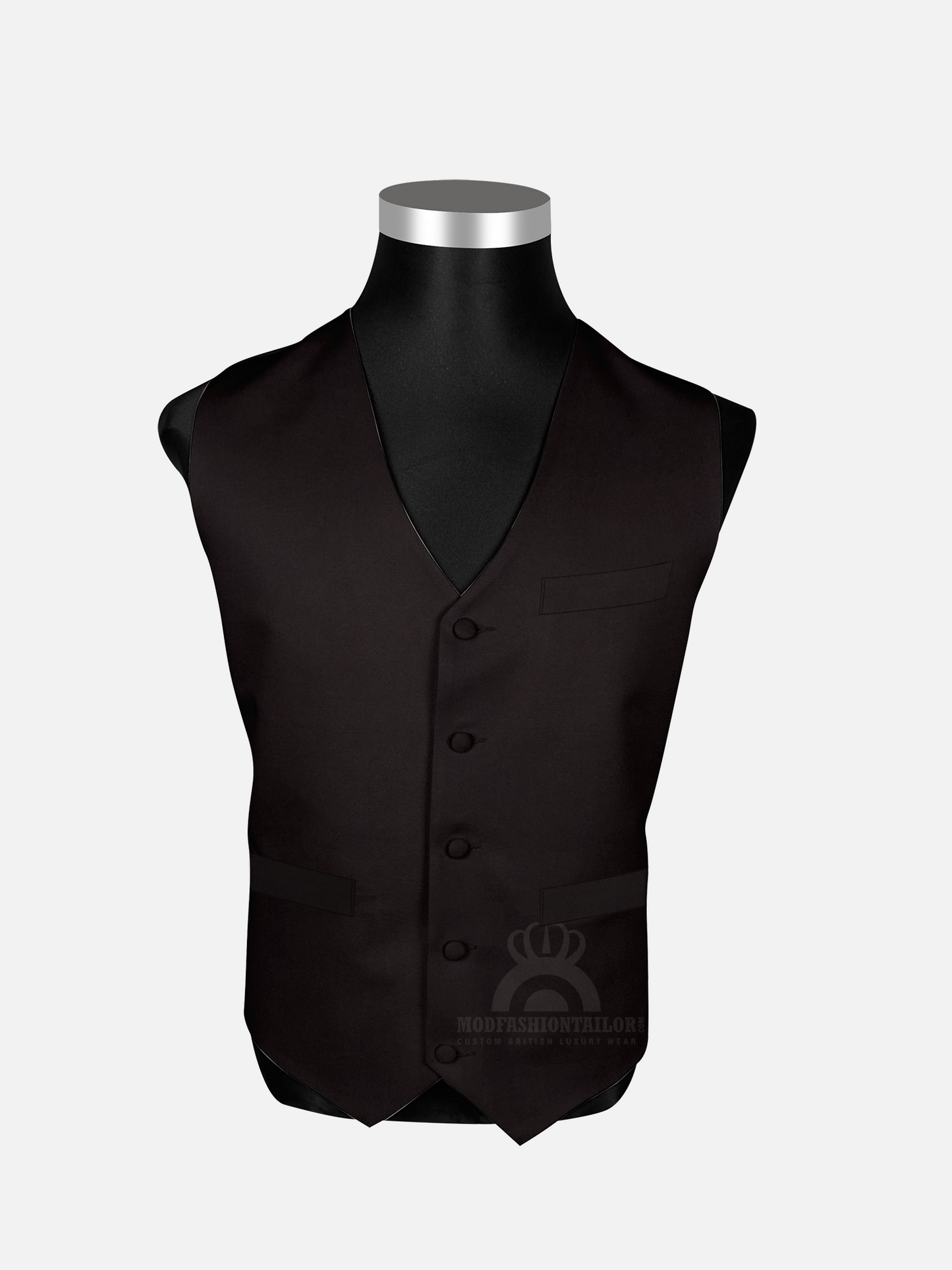 3 Piece David Bowie Dark Chocolate Brown Mod Suit with Shirt