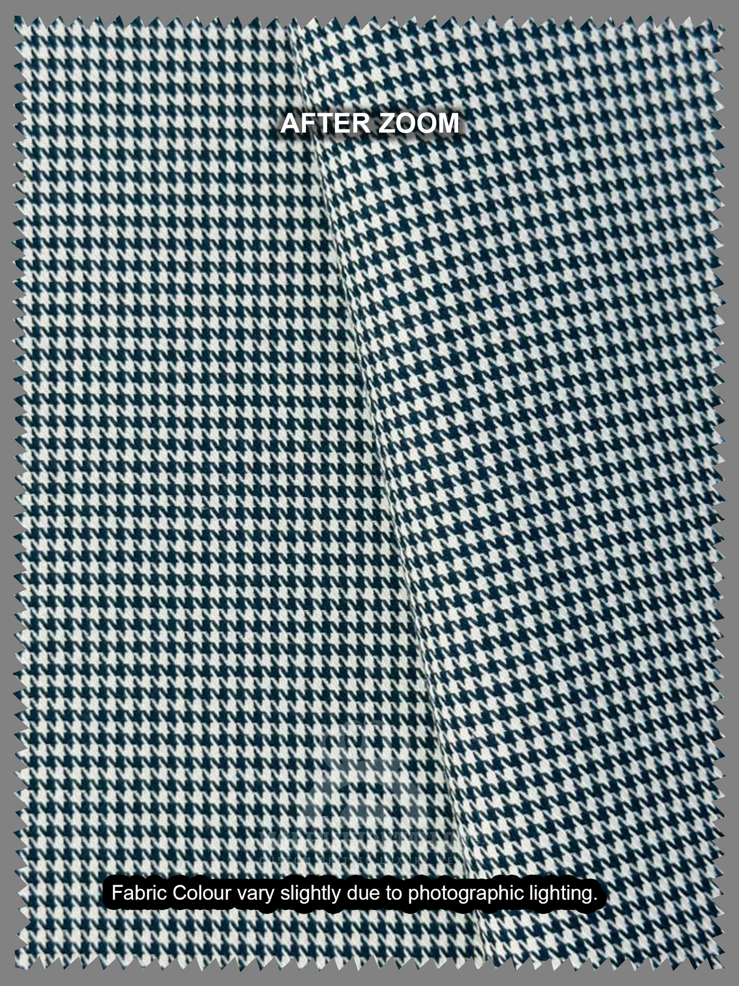 Spread Collar Long Sleeve Blue Dogtooth Shirt