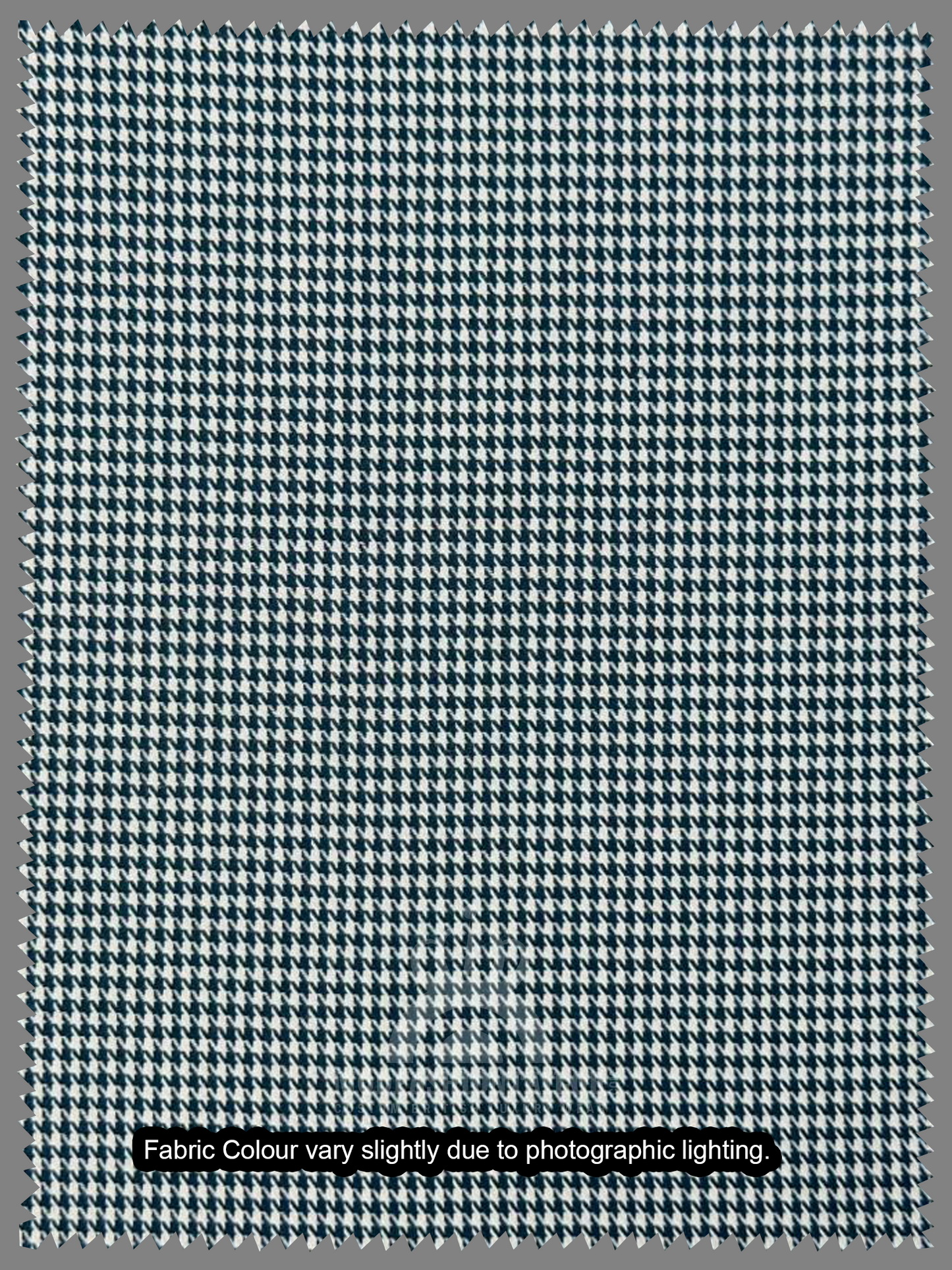 Spread Collar Long Sleeve Blue Dogtooth Shirt