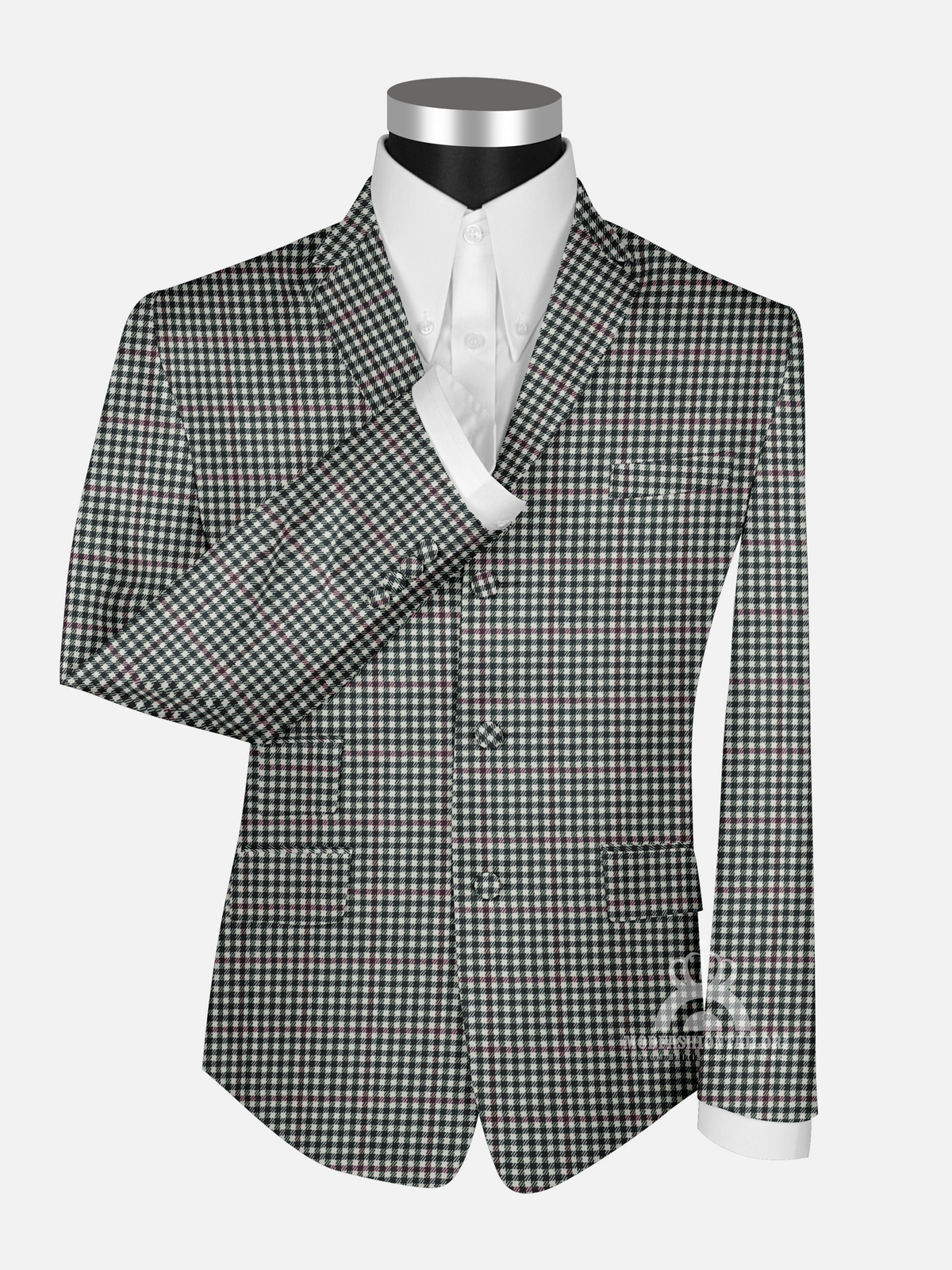 Fawn Gunclub Check Mod Suit Jacket Detail