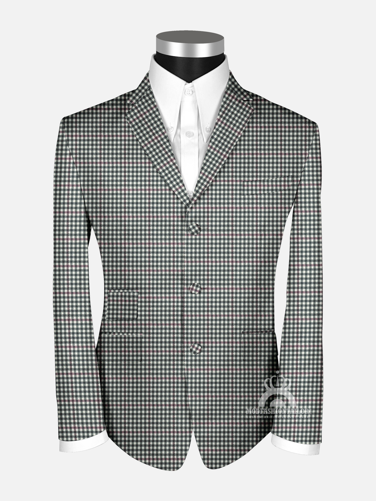 Fawn Gunclub Check Mod Suit Jacket Front