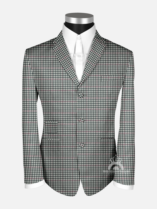 Fawn Gunclub Check Mod Suit Jacket Front