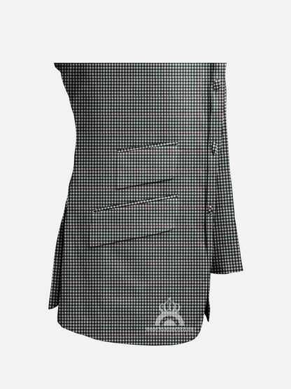 Fawn Gunclub Check Mod Suit Trousers Detail