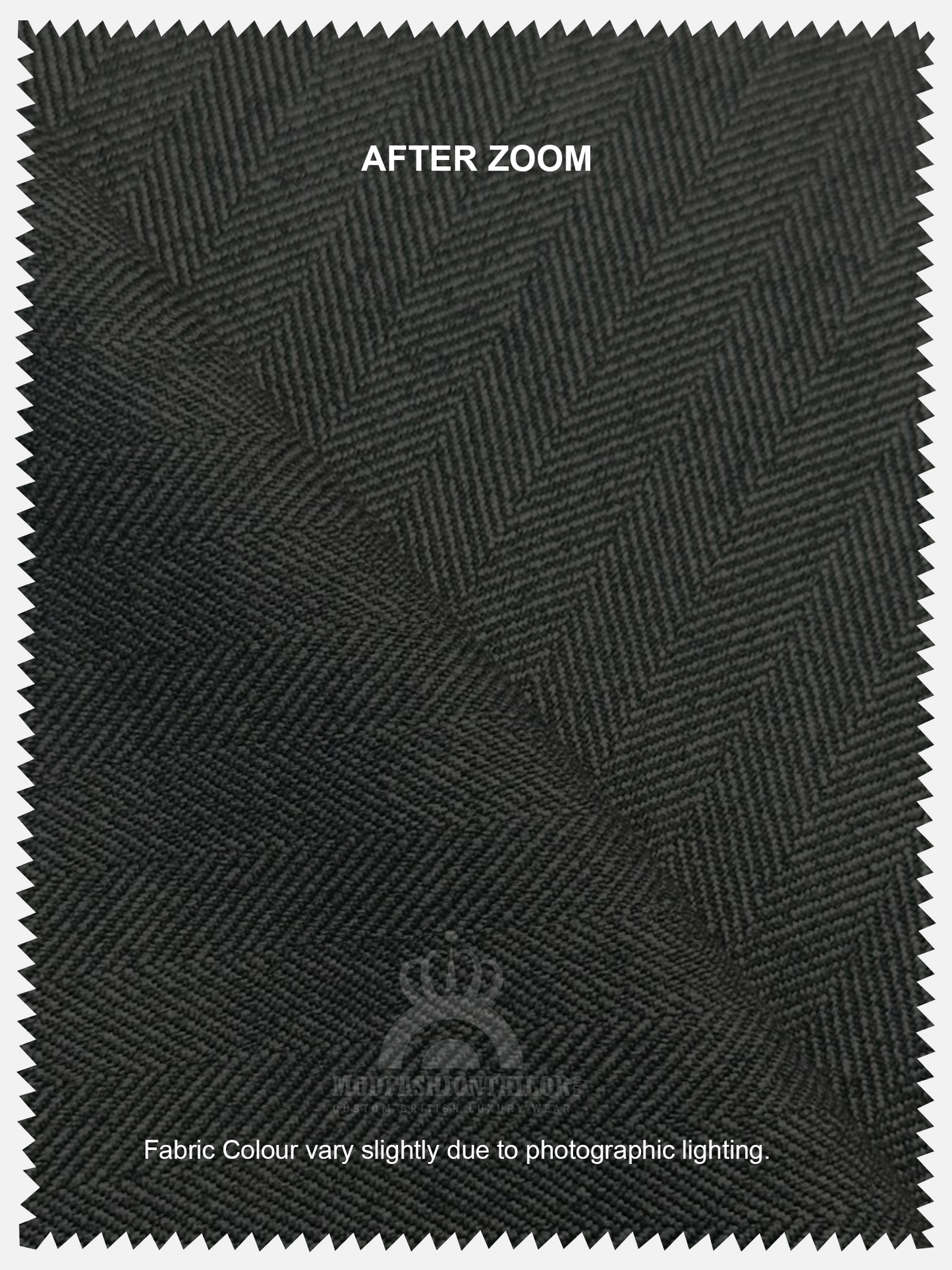 3 Piece Dark Gray Herringbone Mod Suit