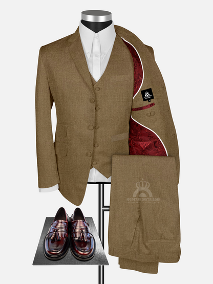 3 Piece Paul Weller Brown Mod Suit