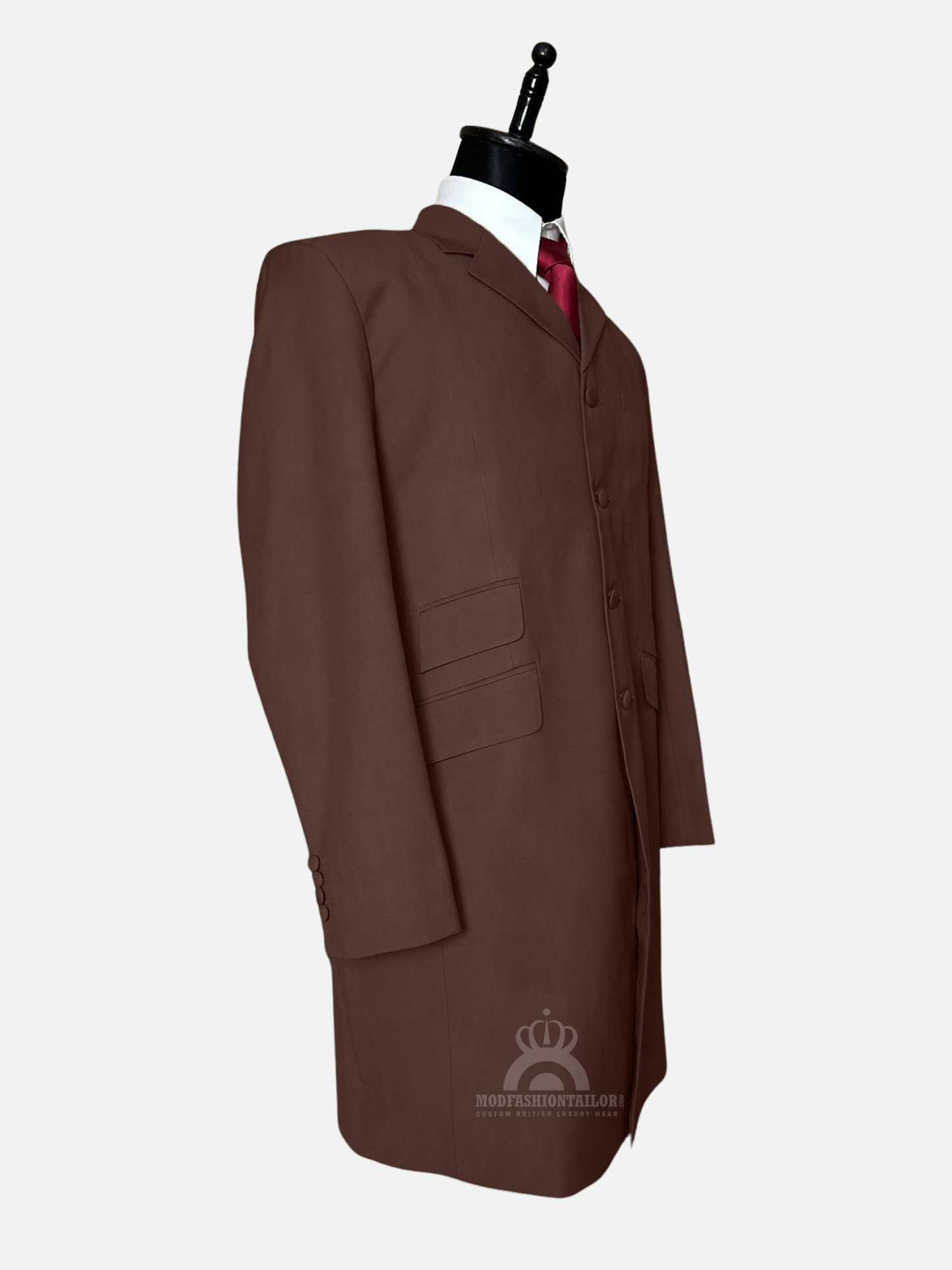 Paul Weller Maroon Overcoat