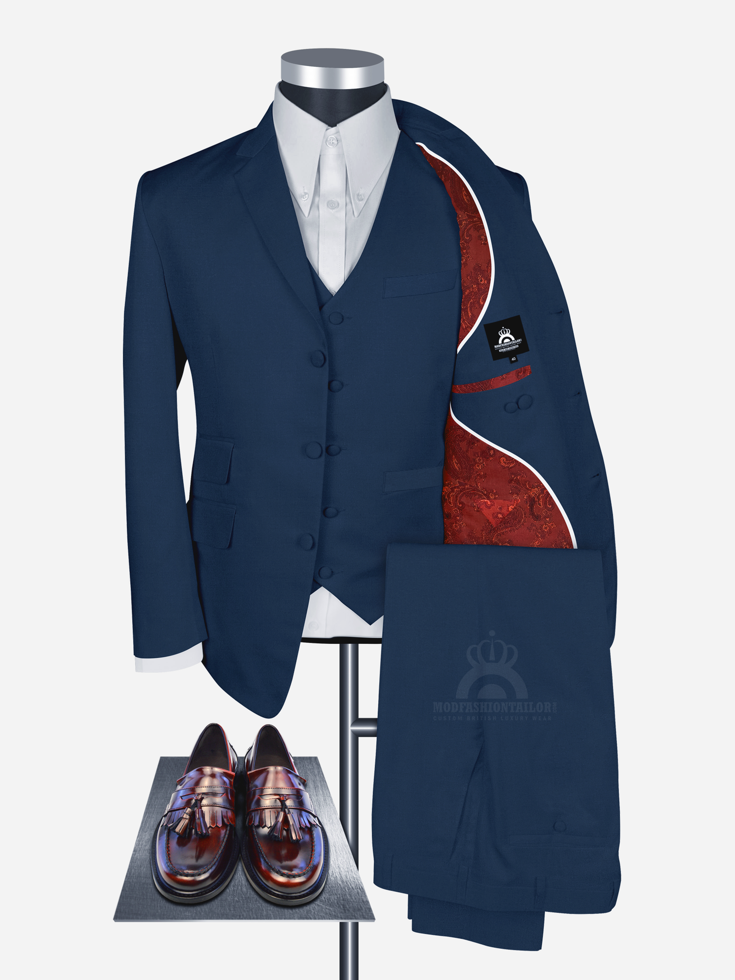 3 Piece Paul Weller Blue Mod Suit